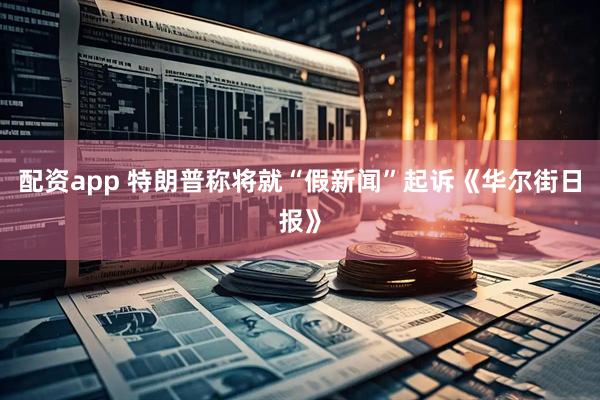 配资app 特朗普称将就“假新闻”起诉《华尔街日报》