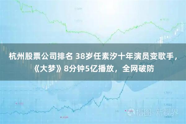 杭州股票公司排名 38岁任素汐十年演员变歌手，《大梦》8分钟5亿播放，全网破防